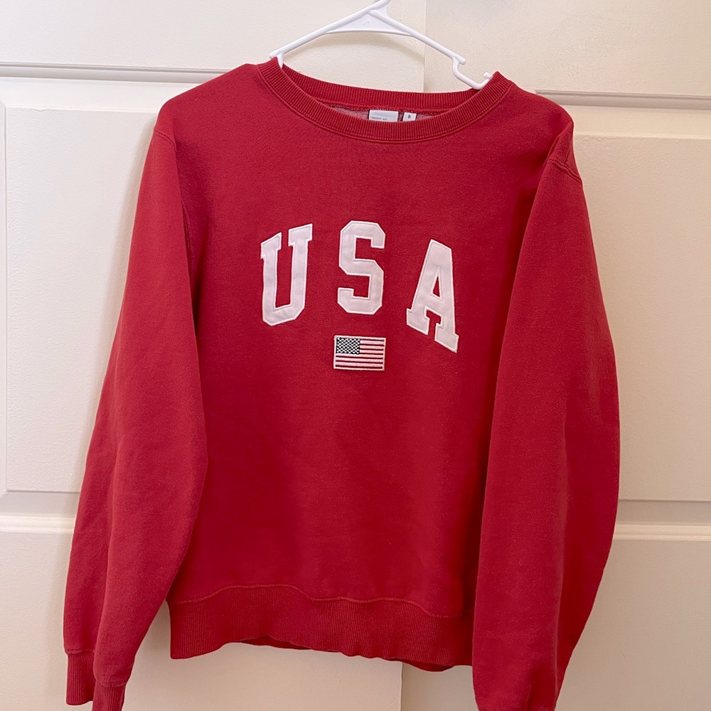 USA Faded Red Crewneck